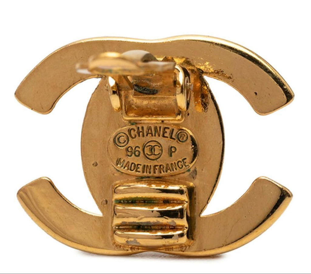 Chanel CC Logo Vintage Earrings — view 4