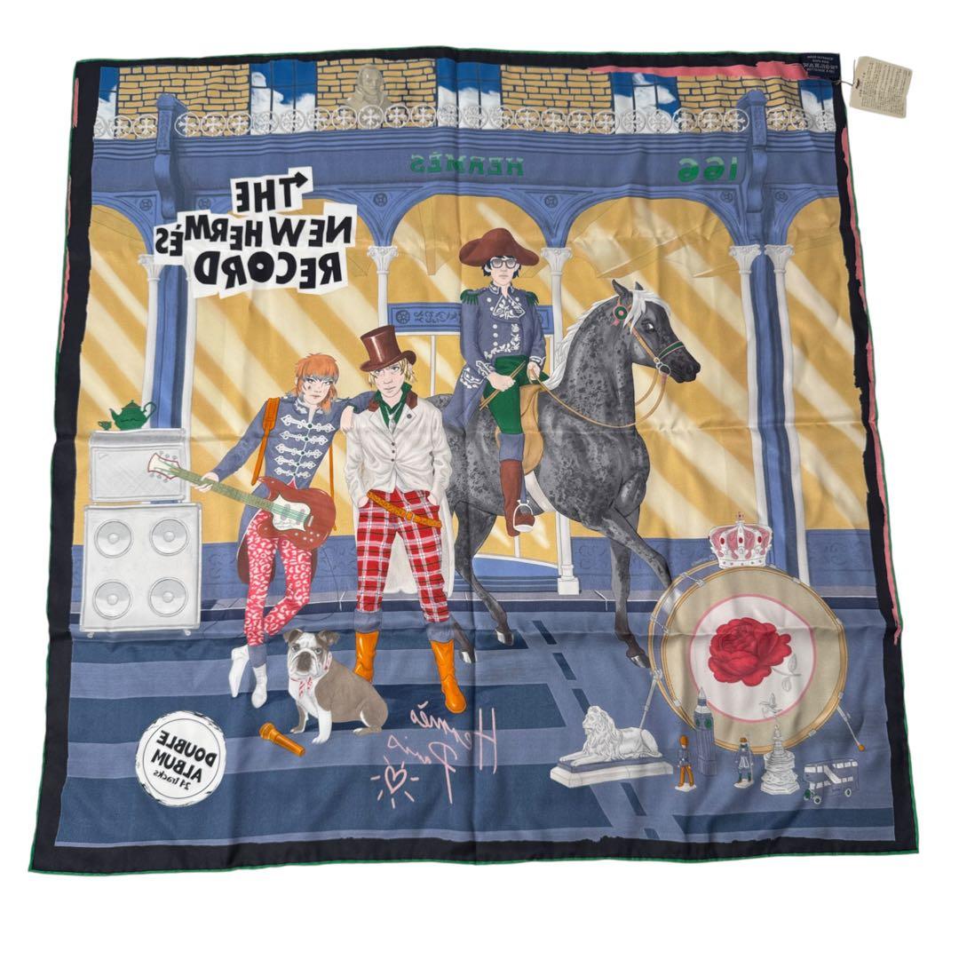 Hermes Carre 70 Silk Scarf New Herme Code Horse — view 3