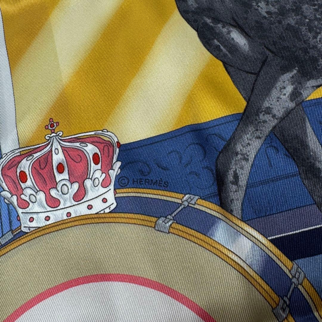 Hermes Carre 70 Silk Scarf New Herme Code Horse — view 5