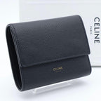 Celine Trifold Tri Foldwallet Black Wallet