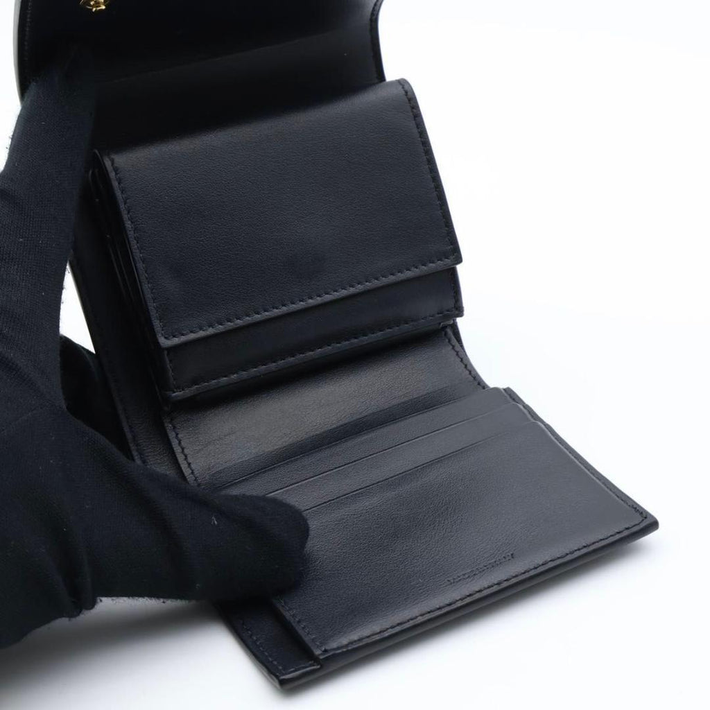 Celine Trifold Tri Foldwallet Black Wallet — view 3