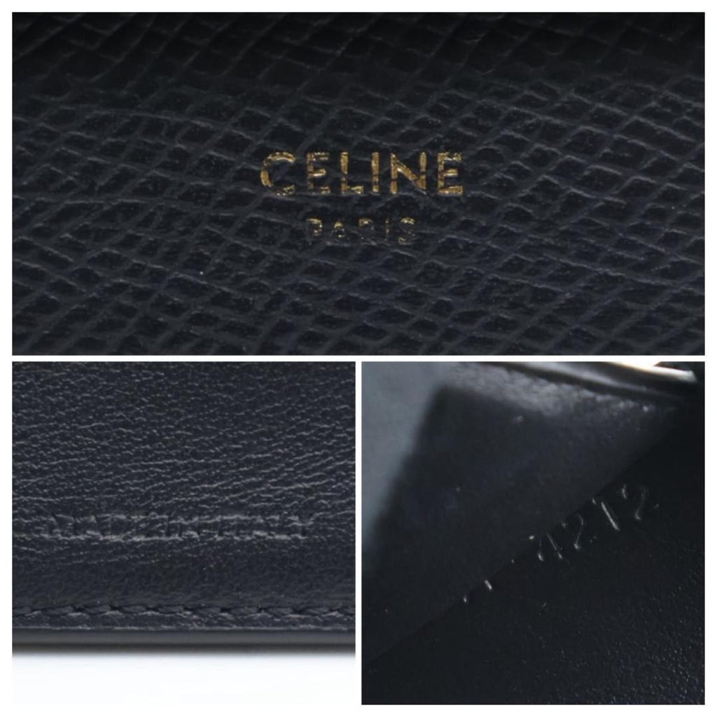 Celine Trifold Tri Foldwallet Black Wallet — view 7