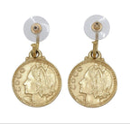 Chanel Mademoiselle Medal Motif Swing Earrings — view 2