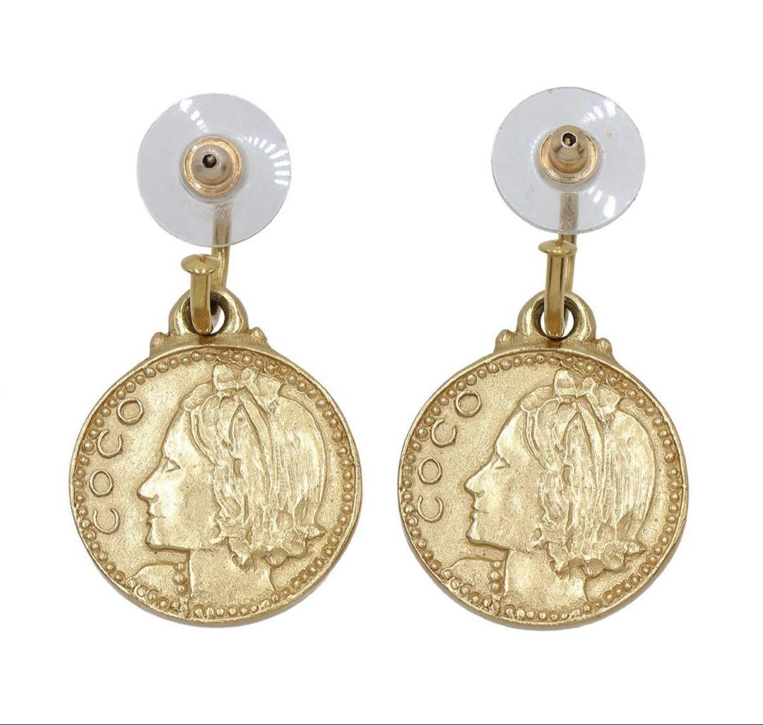 Chanel Mademoiselle Medal Motif Swing Earrings — view 2