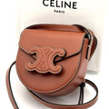 Celine Shoulder Bag Cuir Mini Besace Brown