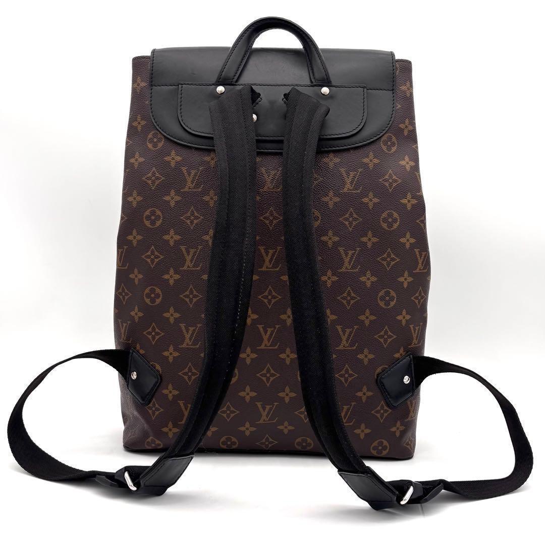 Louis Vuitton Monogram Macassar Parc Backpack Black Brown — view 2