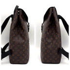 Louis Vuitton Monogram Macassar Parc Backpack Black Brown — view 5