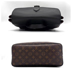 Louis Vuitton Monogram Macassar Parc Backpack Black Brown — view 6