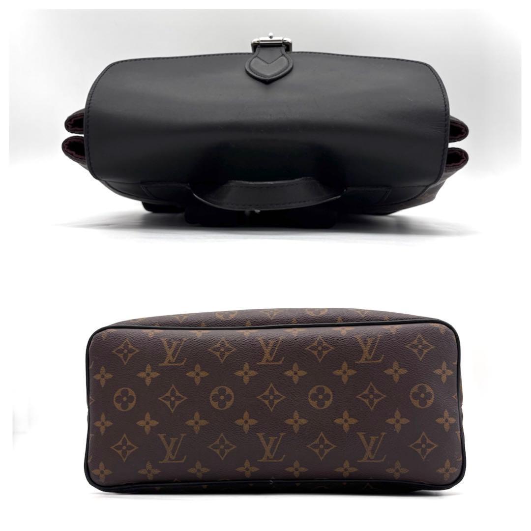 Louis Vuitton Monogram Macassar Parc Backpack Black Brown — view 6