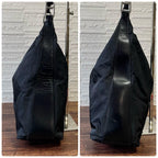 Prada Nylon Leather Oneshoulder Silver Black Handbag — view 4
