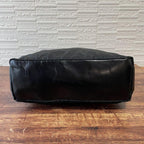 Prada Nylon Leather Oneshoulder Silver Black Handbag — view 5