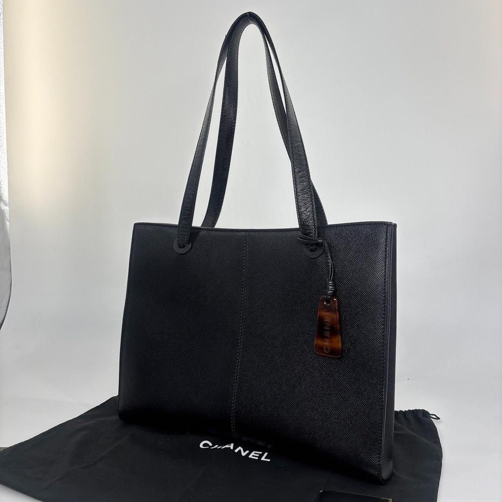 Chanel Caviar Leather Logo Charm Tote — view 2