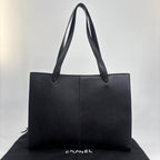 Chanel Caviar Leather Logo Charm Tote — view 4