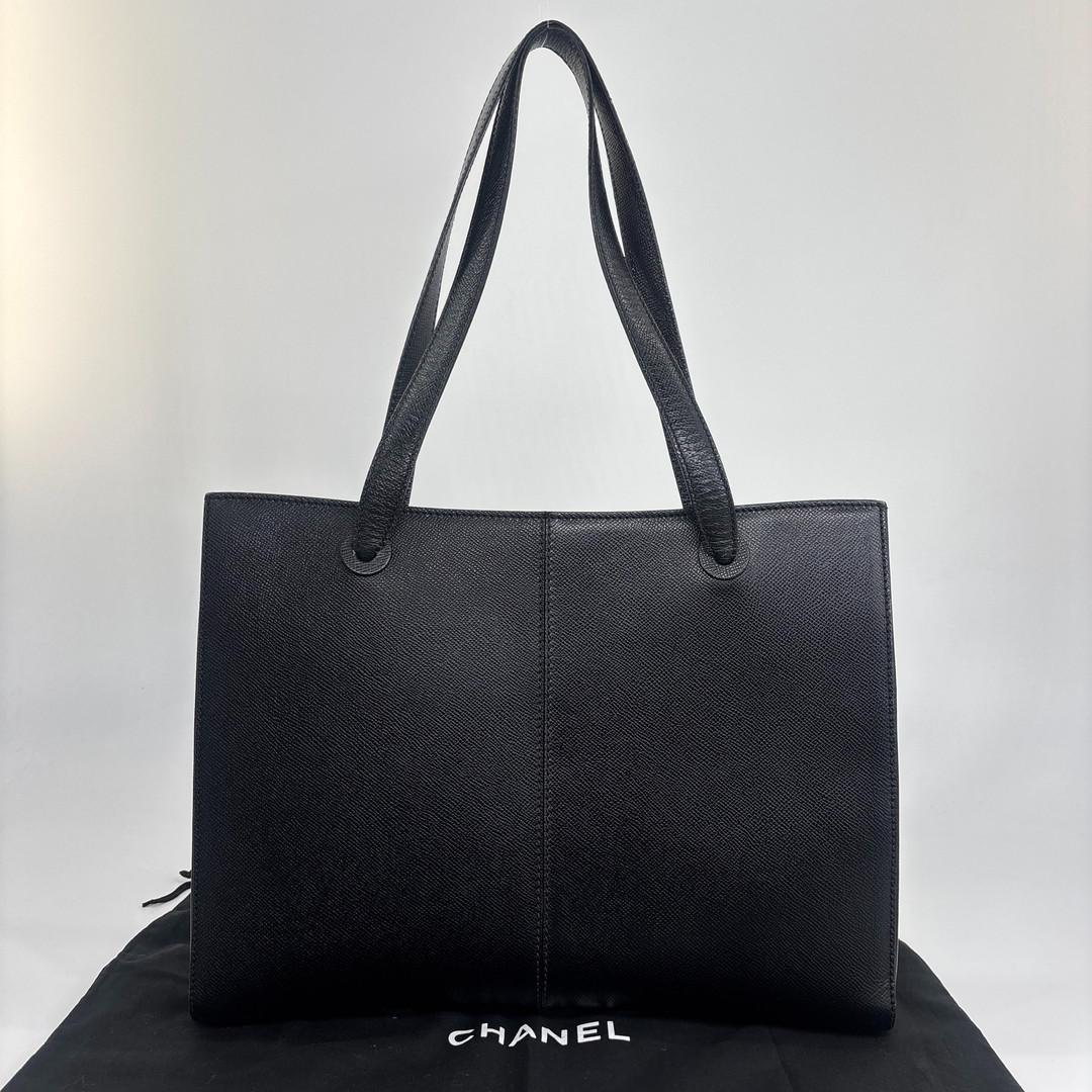 Chanel Caviar Leather Logo Charm Tote — view 4