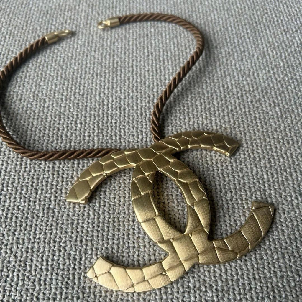 Chanel Vintage CC Logo Choker Necklace — view 2
