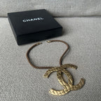 Chanel Vintage CC Logo Choker Necklace — view 3