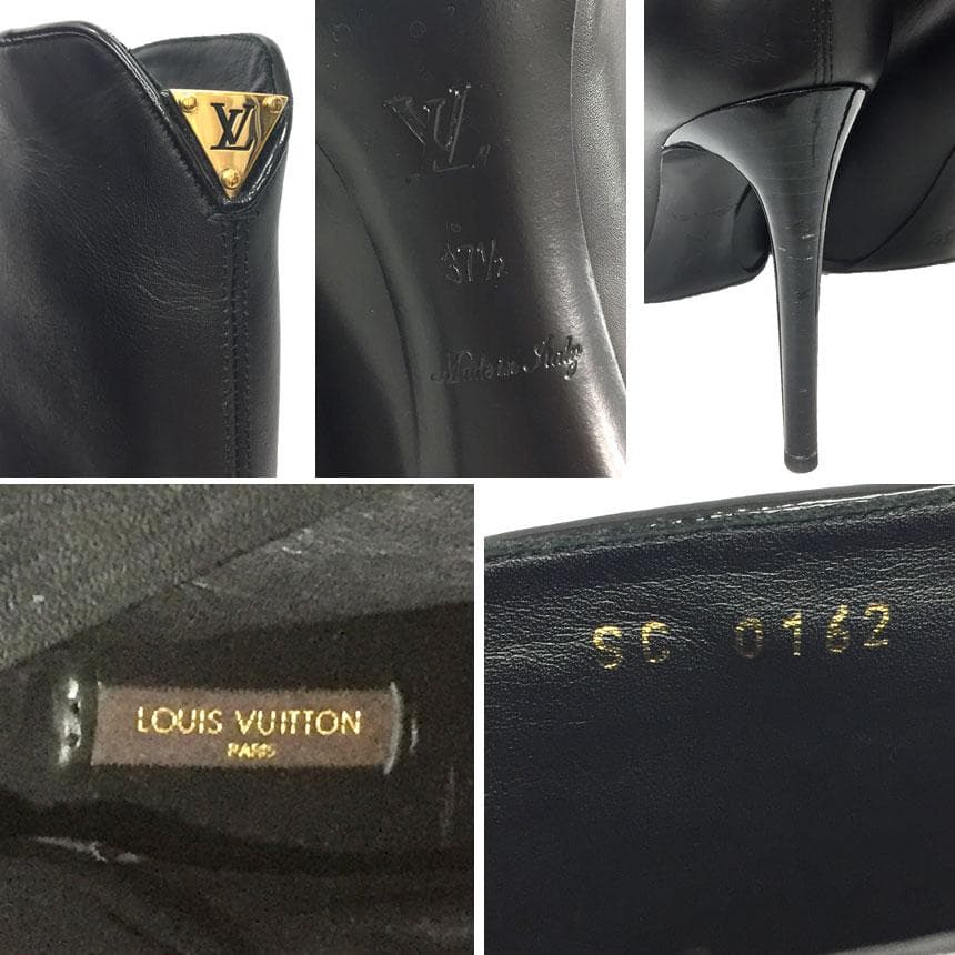 Louis Vuitton Leather Long Boots Black — view 3
