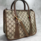 Gucci GG Sherry Line Shoulder Bag 2-Way Brown