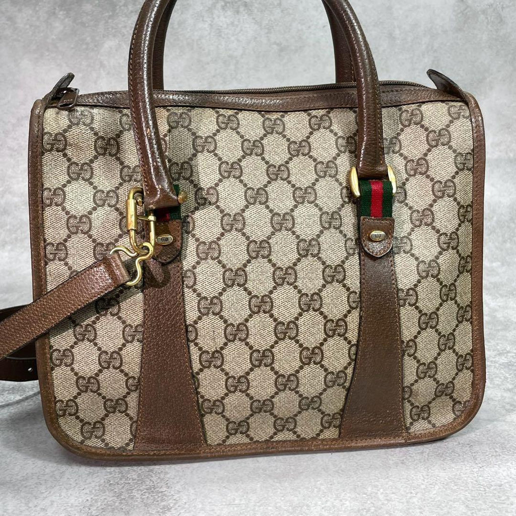 Gucci GG Sherry Line Shoulder Bag 2-Way Brown — view 2