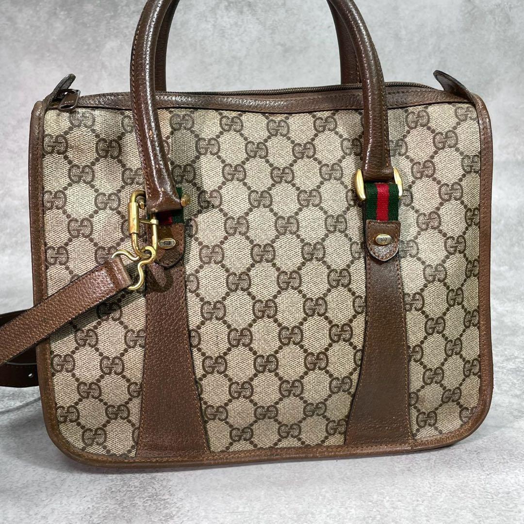 Gucci GG Sherry Line Shoulder Bag 2-Way Brown — view 2