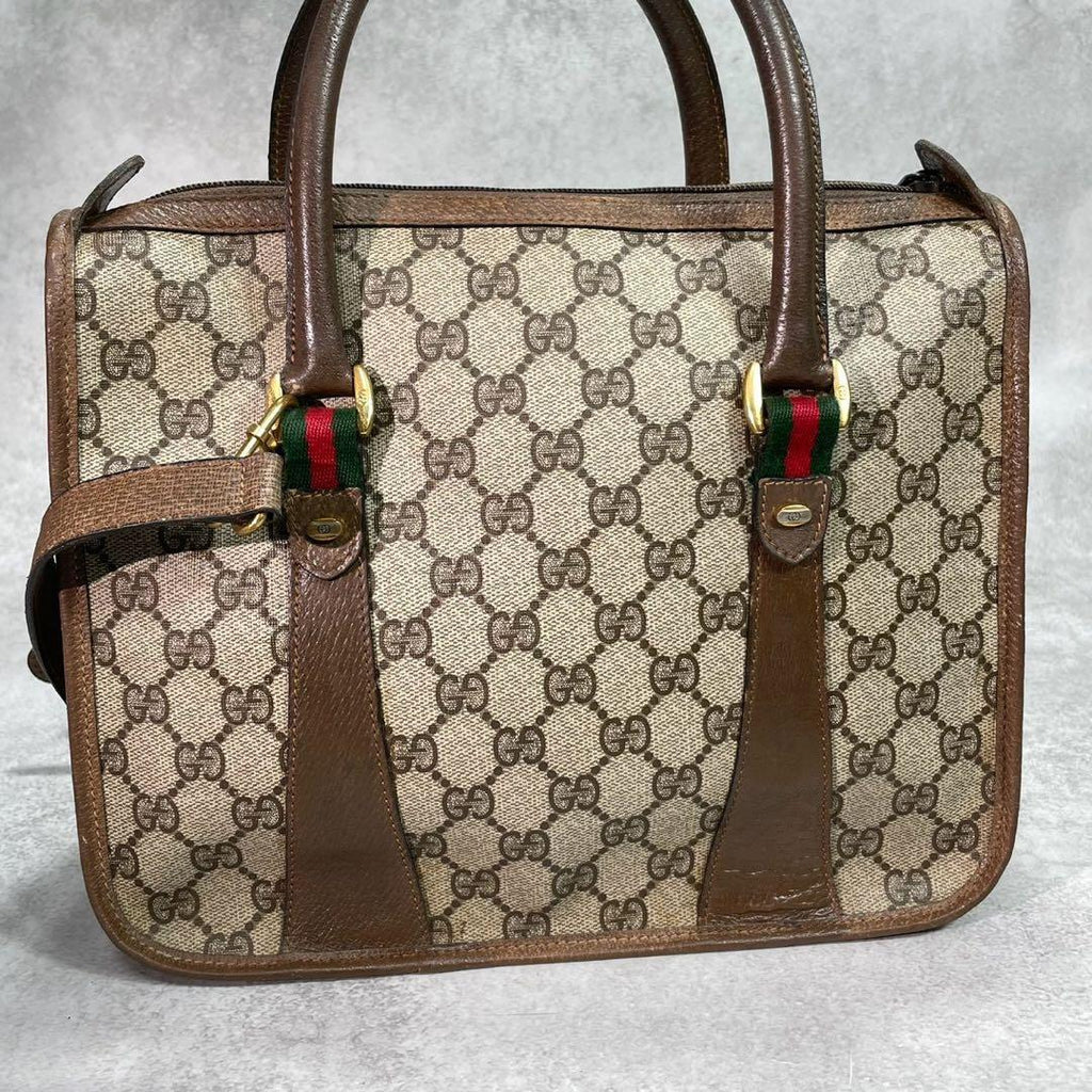 Gucci GG Sherry Line Shoulder Bag 2-Way Brown — view 3