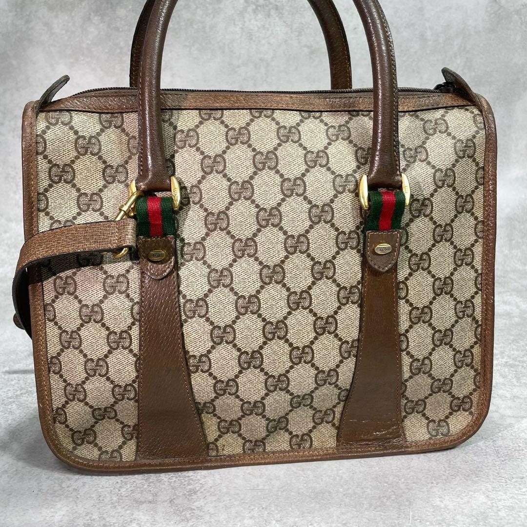Gucci GG Sherry Line Shoulder Bag 2-Way Brown — view 3