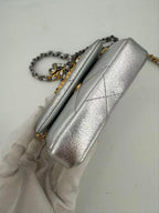 Chanel 19 Quilted Metallic Silver Chain Waist Pouch — view 3