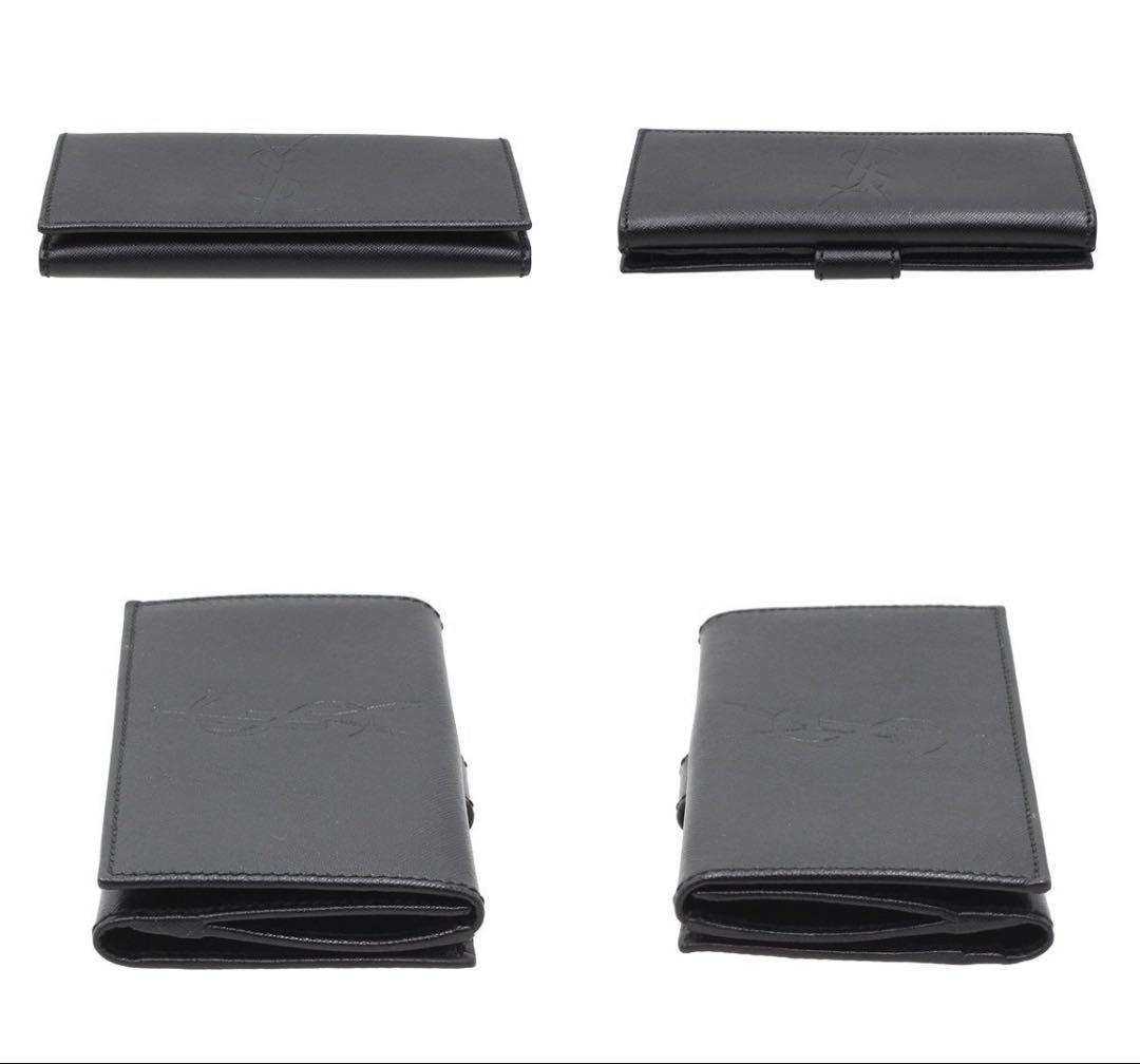 Saint Laurent Leather Monogram Bifold Wallet — view 4