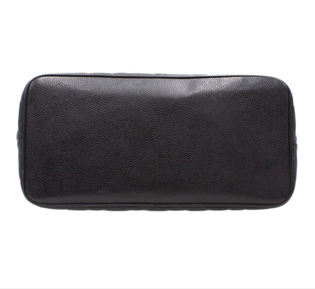 Chanel Quilted Caviar Leather Medallion Tote : Black