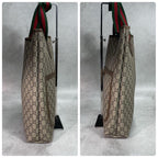 Gucci GG Sherry Line Tote Bag Brown Logo — view 7