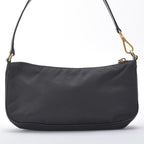 Prada Shoulder Bag Nylon Saffiano Leather Black Pouch — view 5