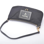 Prada Shoulder Bag Nylon Saffiano Leather Black Pouch — view 6