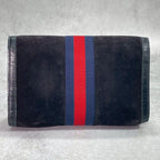 Gucci Sherry Line Clutch Suede Leather Navy — view 3