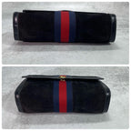 Gucci Sherry Line Clutch Suede Leather Navy — view 7