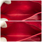 Chanel Quilted Lambskin Chain Shoulder Tote Red — view 9