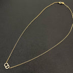 Dior Clair de Lune CD Logo Necklace Rhinestone — view 4