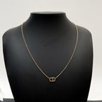 Dior Clair de Lune CD Logo Necklace Rhinestone — view 5