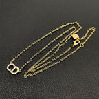 Dior Clair de Lune CD Logo Necklace Rhinestone — view 7