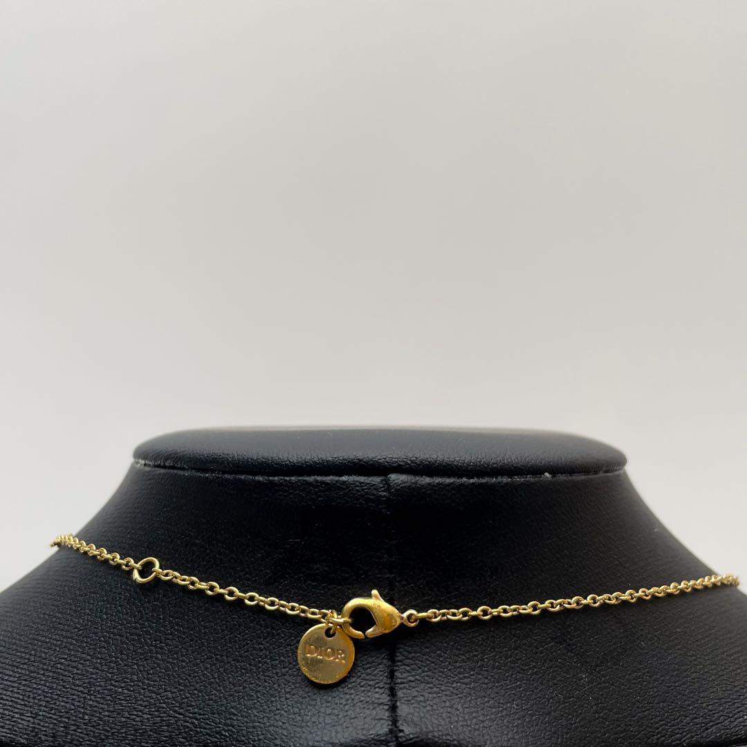 Dior Clair de Lune CD Logo Necklace Rhinestone — view 8