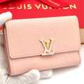 Louis Vuitton Wallet Portefeuille Capucines Compact Pink