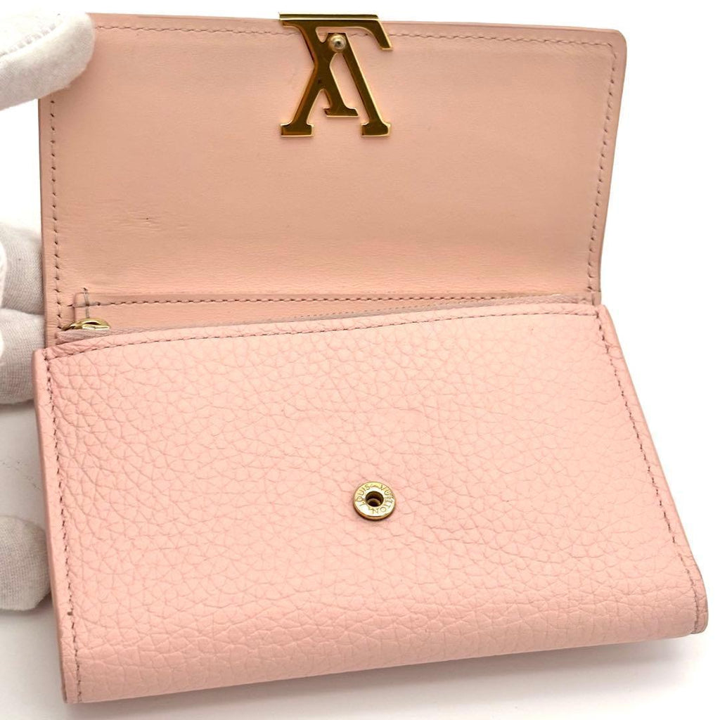 Louis Vuitton Wallet Portefeuille Capucines Compact Pink — view 3
