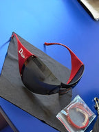 Dior Sunglasses Red Shield Shape Eyewear — view 3