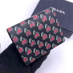 Prada Saffiano Bifold Wallet Heart Black Compact — view 2