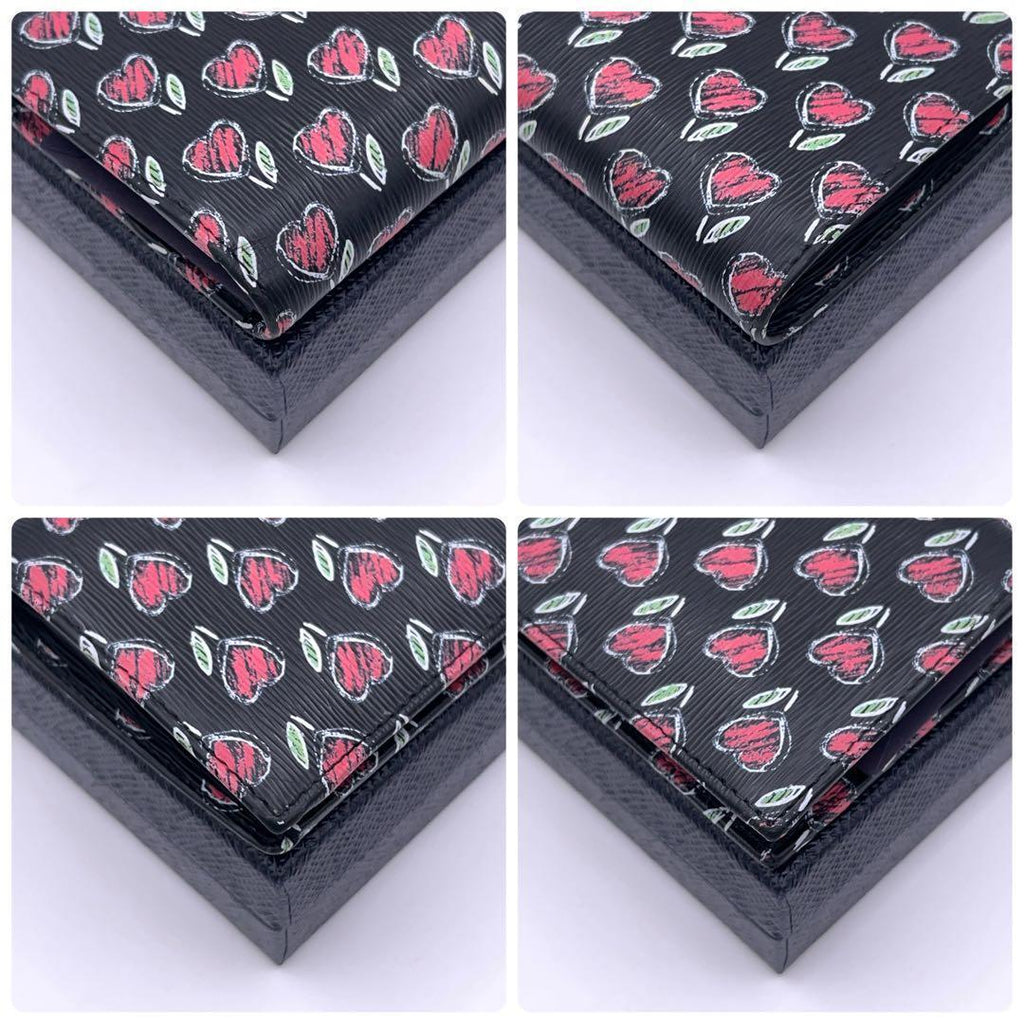 Prada Saffiano Bifold Wallet Heart Black Compact — view 8