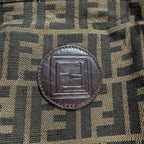 Fendi Zucca FF Canvas Leather Hand Boston Bag Brown — view 9