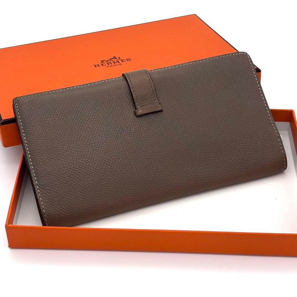 Hermes Bearn Classic Bifold Wallet Etoupe Leather Epsom — view 2