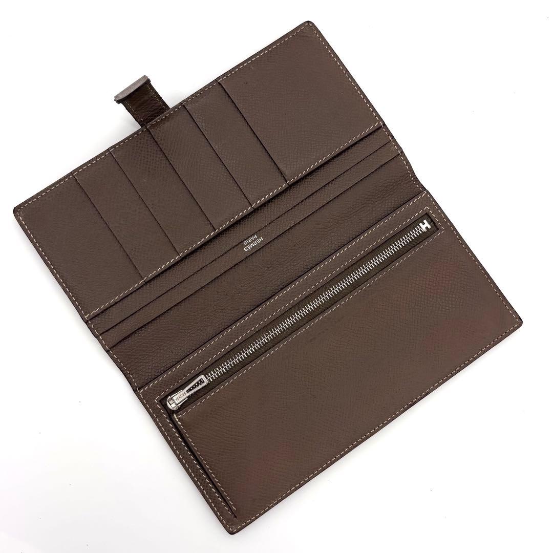 Hermes Bearn Classic Bifold Wallet Etoupe Leather Epsom — view 3
