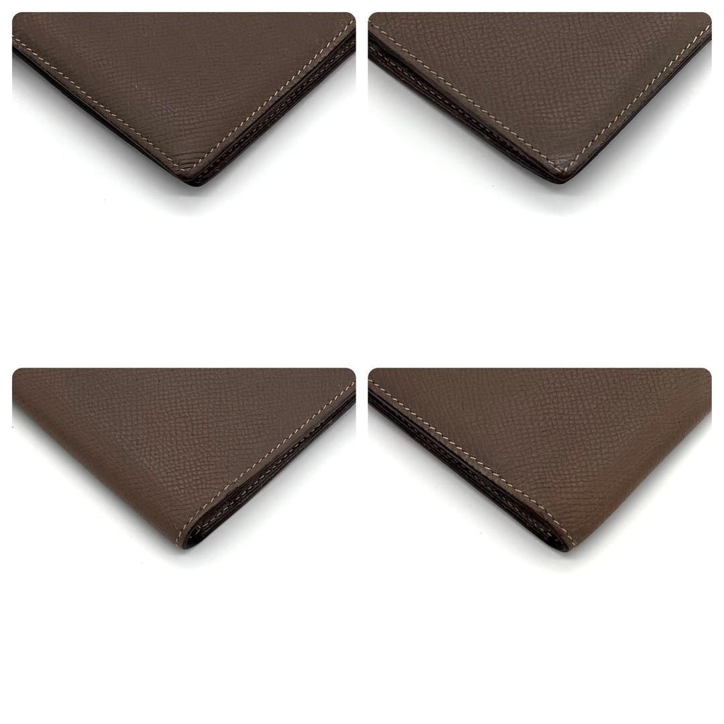 Hermes Bearn Classic Bifold Wallet Etoupe Leather Epsom — view 7
