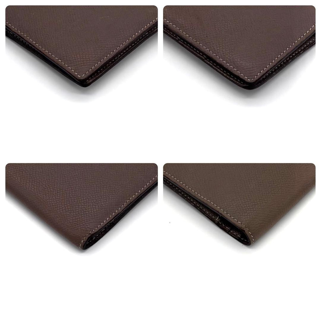 Hermes Bearn Classic Bifold Wallet Etoupe Leather Epsom — view 8