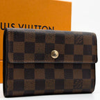 Louis Vuitton Portefeuille Alexandra Damier Trifold Brown Wallet
